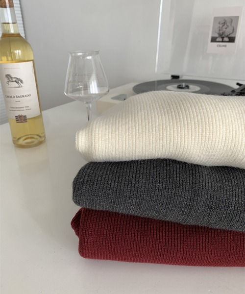 「Ulysses」 「Girly Doll」Vネックニット F ボルドー レディース_画像4