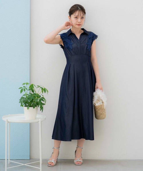 NOELA（ノエラ） ワンピース 「15周年」エンブロイダリーストライプ