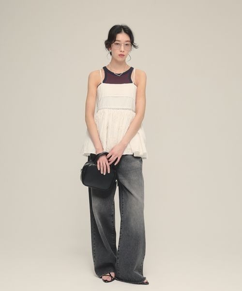 タンクトップ ノースリーブ 「eL」Trim Seamless Cup Top/492728 レディース タンクトップ ノースリーブ 「eL」Trim Seamless Cup Top/492728