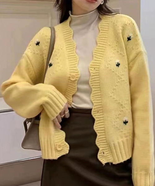 「Amulet」 ニットカーディガン FREE グリーン レディース_画像7