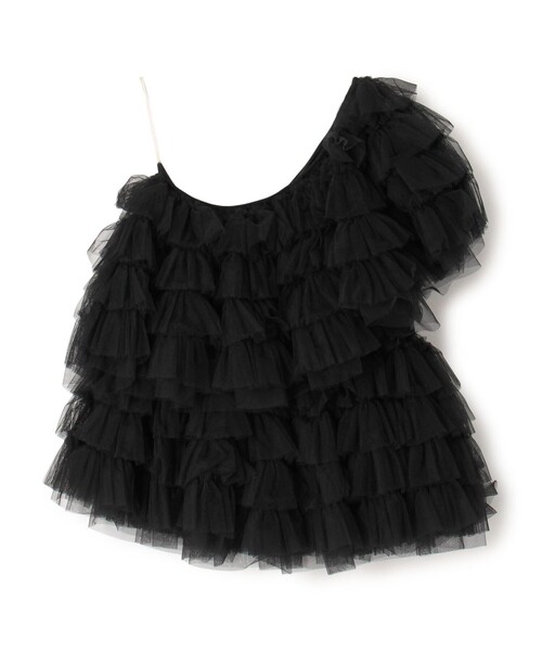 ブラウス シャツ Molly Goddard SOFT TULLE アシンメトリーブラウス レディース