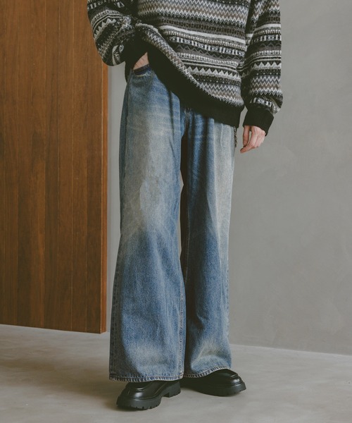 RTTF フレアジーンズ ワイドパンツ baggy RAGEBLUE ジーンズ 12oz/ヴィンテージライクバギーデニムワイド