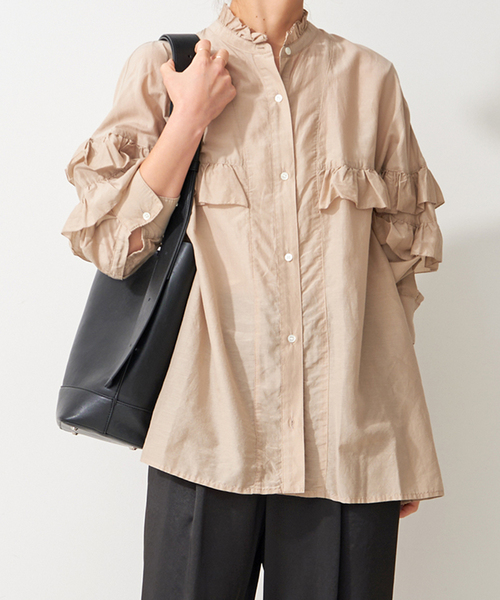 「Spick & Span」 長袖ブラウス - ベージュ レディース Spick＆Span 「Spick & Span」 長袖ブラウス FREE ベージュ