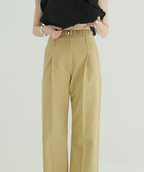 CLANE（クラネ） パンツ 2WAY GATHER BELT PANTS レディース