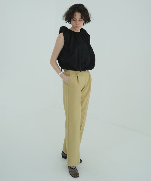 CLANE（クラネ） パンツ 2WAY GATHER BELT PANTS レディース