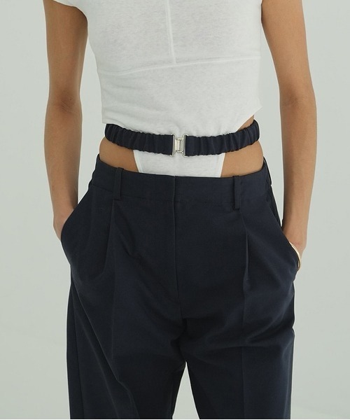 CLANE（クラネ） パンツ 2WAY GATHER BELT PANTS レディース