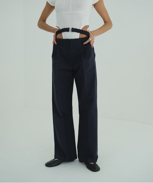 CLANE(クラネ) パンツ 2WAY GATHER BELT PANTS レディース CLANE(クラネ) パンツ 2WAY GATHER BELT PANTS レディース