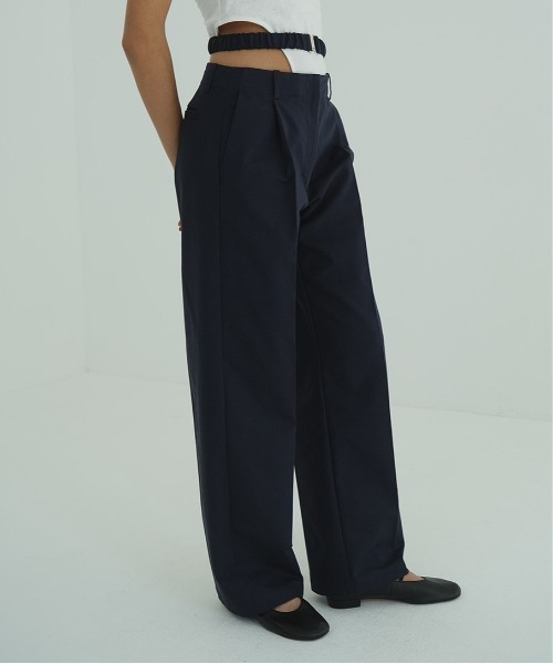 CLANE（クラネ） パンツ 2WAY GATHER BELT PANTS レディース