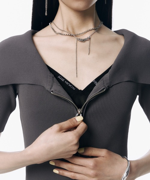 JOSE MOON（ジョゼムーン） ワンピース OFFSHOULDER NARROW KNIT DRESS
