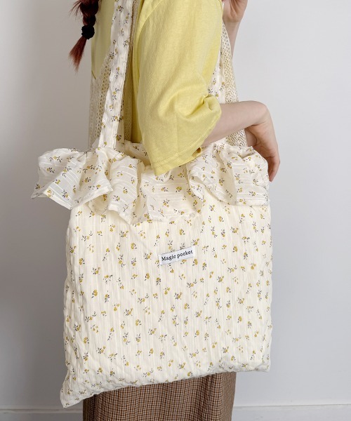 kanako tamura ハンドバッグ トートバッグ 花柄 ホワイト kanako