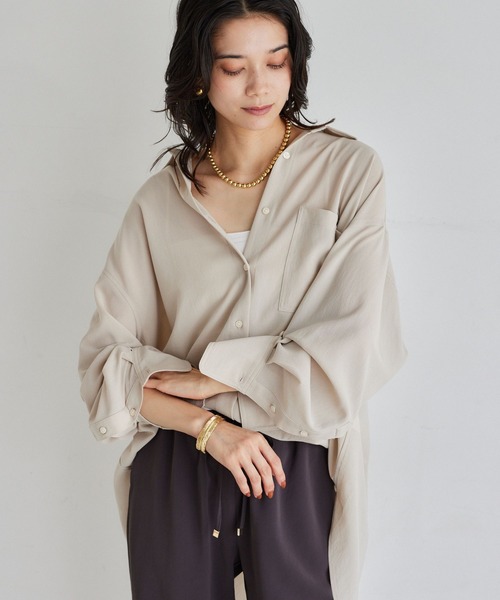 BARNYARDSTORM ポプリンオーバーブラウス（ライトベージュ0サイズ） BARNYARDSTORM ブラウス シャツ / ポプリンオーバーブラウス ハンド