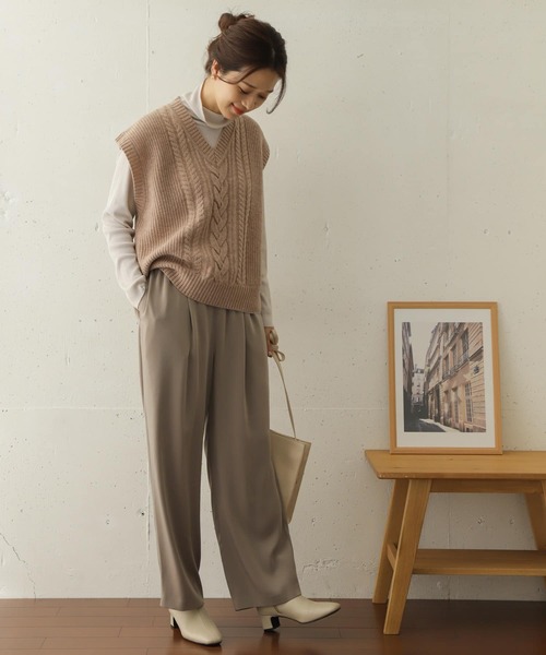 「URBAN RESEARCH DOORS」 Vネックニット ONE アイボリー レディース_画像8