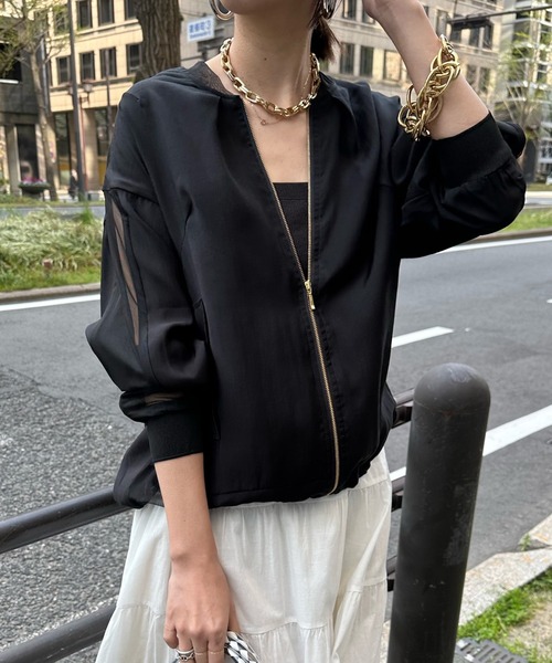 DouDou（ドゥドゥ） ジップアップブルゾン FREE ブラック レディース