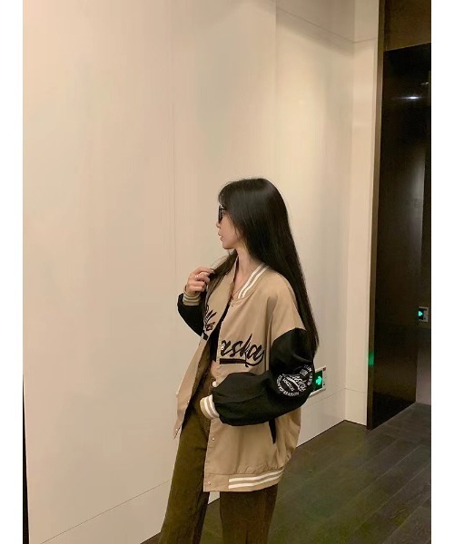 「DEVICE」 スタジャン FREE ブラック レディース_画像4