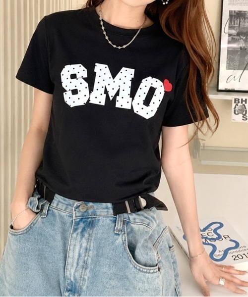 SHEENA（シーナ） tシャツ 半袖 ドットロゴコンパクトフィットTシャツ