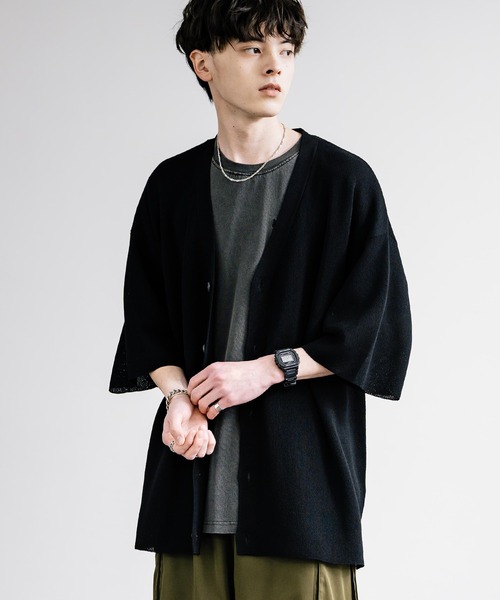 「Rocky Monroe」 半袖ニット L ブラック メンズ