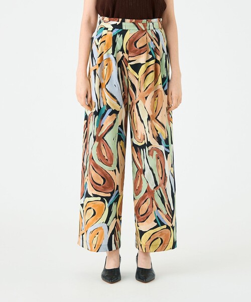 Ballsey（ボールジィ） パンツ ハンドペイントプリント タック