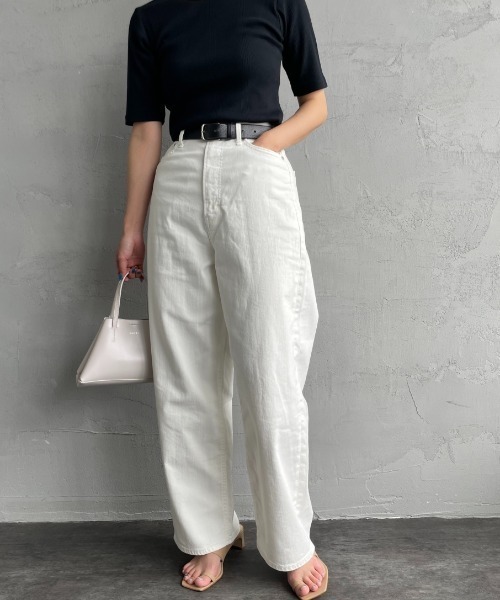 ヤヌーク☆YANUK☆JOAN☆ルーズストレート☆ホワイトデニム☆23 YANUK 【期間限定10％OFF】57134228,Really Lightルーズ
