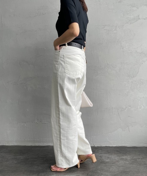 ヤヌーク☆YANUK☆JOAN☆ルーズストレート☆ホワイトデニム☆23 YANUK 【期間限定10％OFF】57134228,Really Lightルーズ