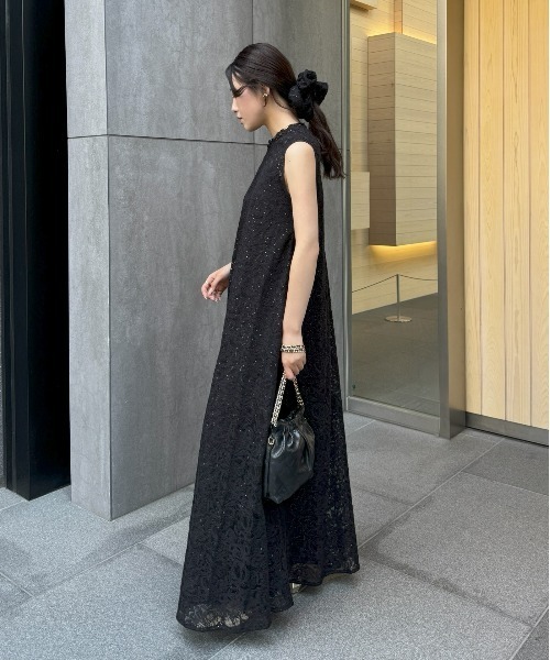 ドレス Prism lace A-line dress