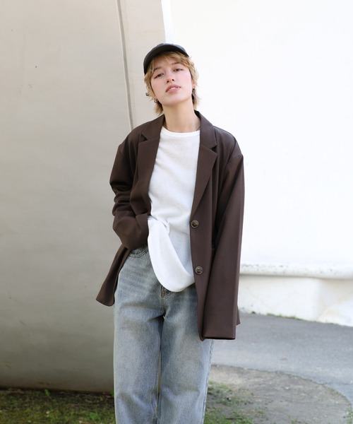 「select MOCA」 加工デニムパンツ LARGE インディゴブルー レディース