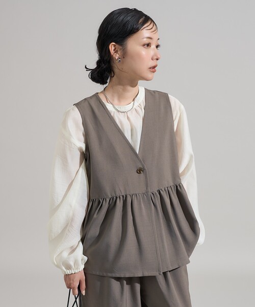 ella_selectshop エラ　ぺプラムジレ　ベスト ella_selectshop エラ ぺプラムジレ ベスト