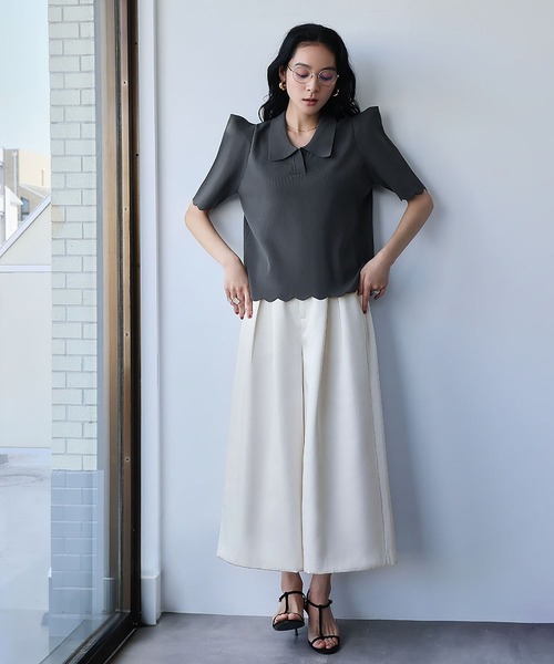 新品　heve サテンフレアガウチョパンツ　2024AW 価格 新品 heve サテンフレアガウチョパンツ 2024AW