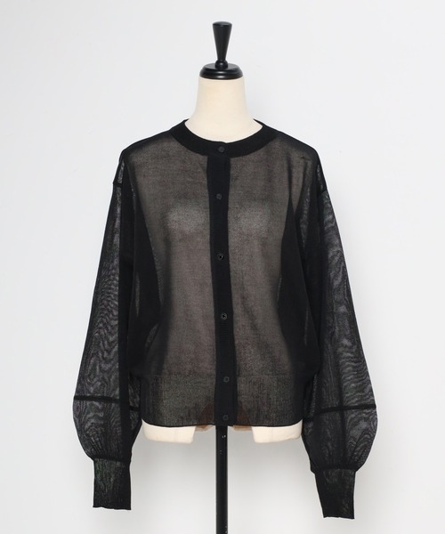 「RUMOR」 ニットカーディガン FREE ダークグレー レディース_画像4