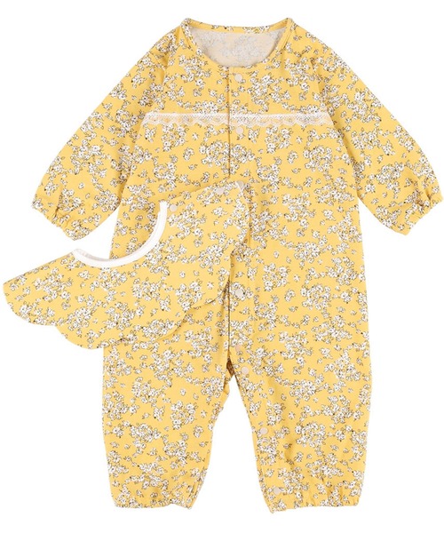 WACOAL KIDS スリーパー ワコールベビー プレオール 長袖 スタイ付き