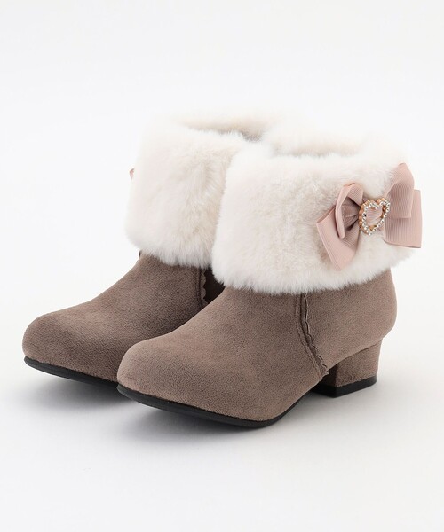 ANY（エニィ） ブーツ リボンフェイクファーブーツ キッズ 子供 女の子