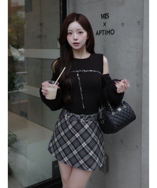 【新品未使用】Darich ドッキングミドルウエストニットミニワンピース FーL Darich（ダーリッチ） ワンピース ドッキングミドルウエストニットミニ