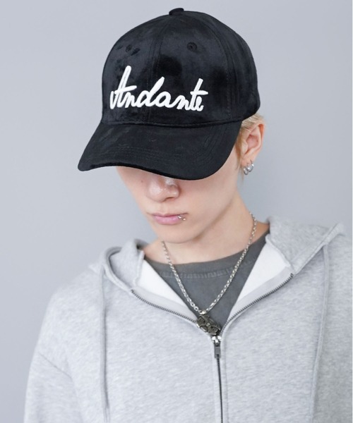 SPINNS（スピンズ） キャップ 帽子 スエードブラックキャップ/刺繍ロゴ