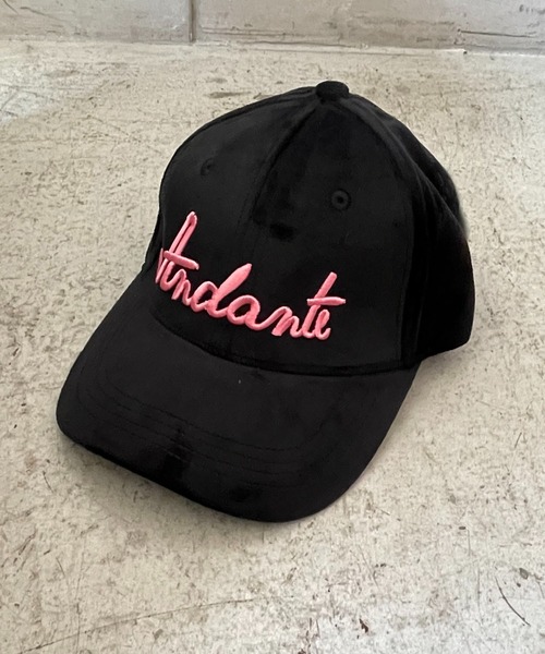 SPINNS（スピンズ） キャップ 帽子 スエードブラックキャップ/刺繍ロゴ