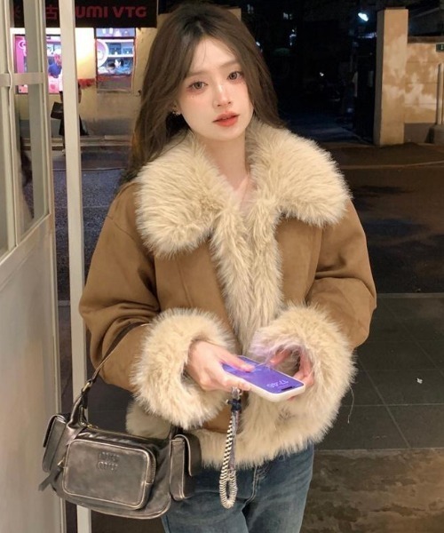 DEVICE（デバイス） ブルゾン アウター ファー フェイクムートン