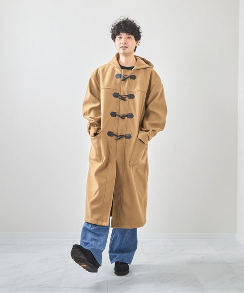 VIBGYOR ダッフルコート コート フェイクメルトンダッフルコート(CN