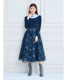 即発送！celford レイヤードフラワープリントスカート春服 CELFORD（セルフォード） スカート レイヤードフラワープリント