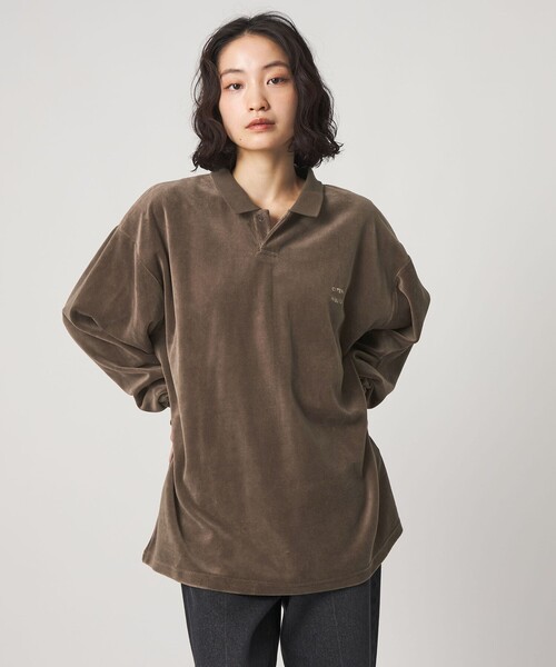 CITEN（シテン） ポロシャツ 「CITEN」ポロカラーベロアシャツ メンズ