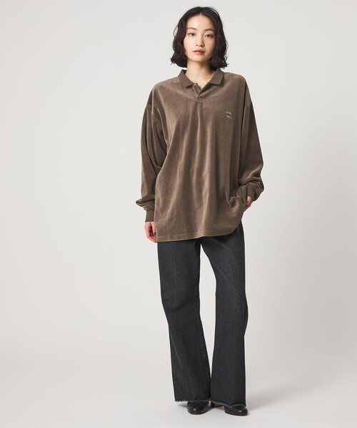 CITEN（シテン） ポロシャツ 「CITEN」ポロカラーベロアシャツ メンズ