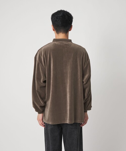 CITEN（シテン） ポロシャツ 「CITEN」ポロカラーベロアシャツ メンズ