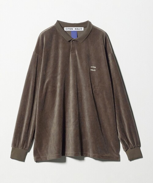 CITEN（シテン） ポロシャツ 「CITEN」ポロカラーベロアシャツ メンズ