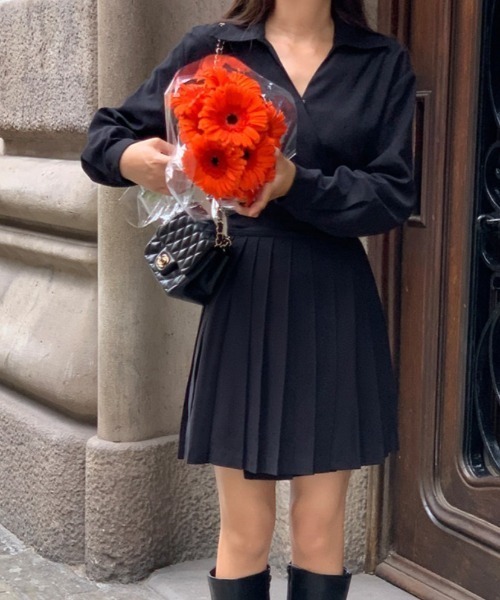 ワンピース Cereal PUFF POM MINI DRESS BLACK POTTERY GLITTER SHORT SLEEVE MINI