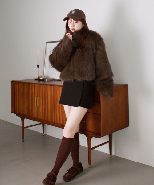 Reurie’ ダブルジップショートウールコート スタンドカラーコート　レウリィ Reurie'（レウリィ）の「【HIT ITEM!】ダブルジップショートウール