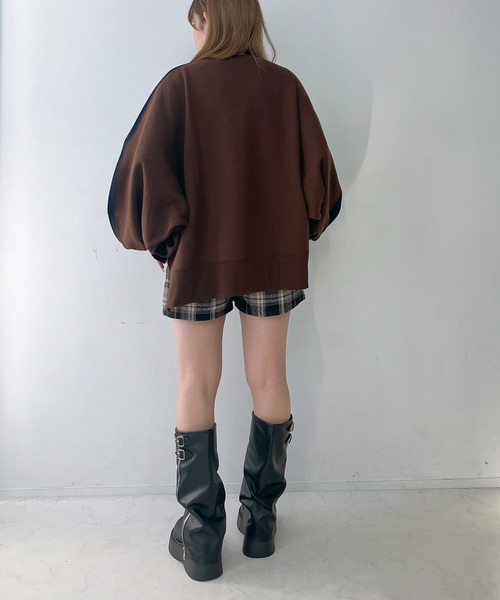 AS KNOW AS（アズノゥアズ） トレーナー スウェット袖ライン ナンバー