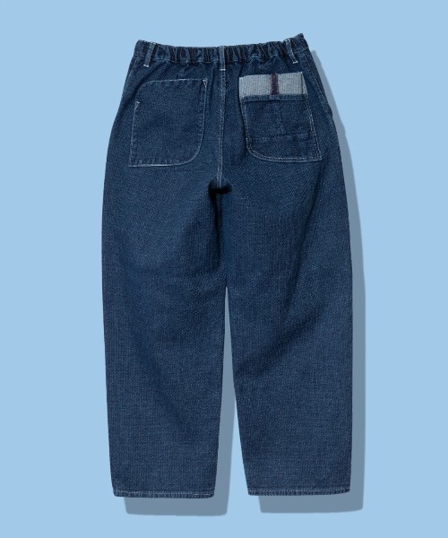 AOZORA（アオゾラ） ジーンズ 刺し子デニム ロールアップパンツ メンズ