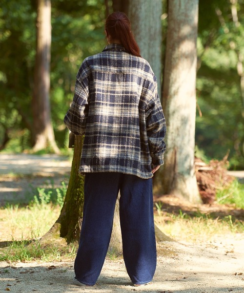 AOZORA（アオゾラ） ジーンズ 刺し子デニム ロールアップパンツ メンズ