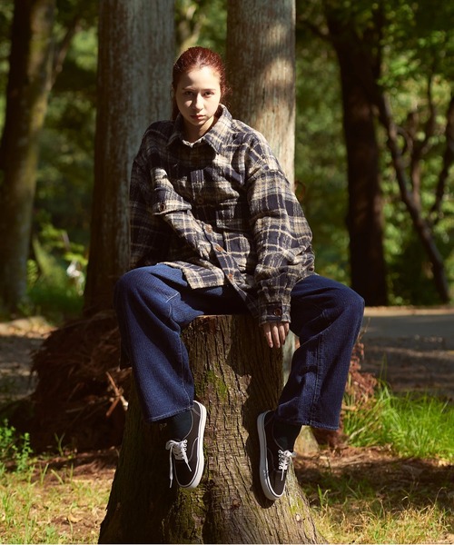 AOZORA（アオゾラ） ジーンズ 刺し子デニム ロールアップパンツ メンズ