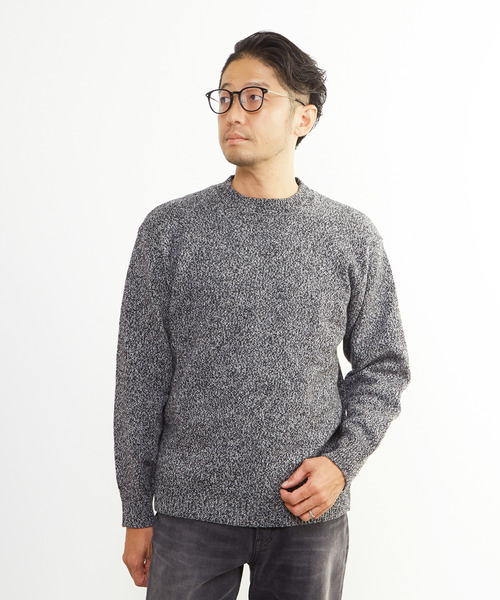 MEN'S MELROSE セーター ニット ミックスカラークルーネックニット