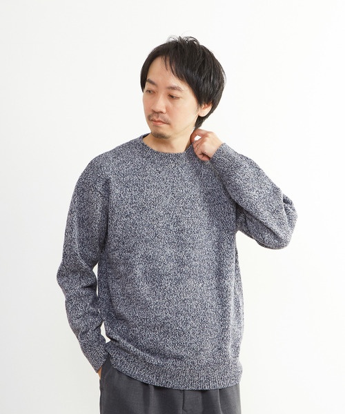 MEN'S MELROSE セーター ニット ミックスカラークルーネックニット