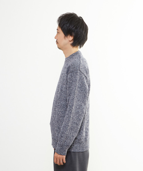 MEN'S MELROSE セーター ニット ミックスカラークルーネックニット
