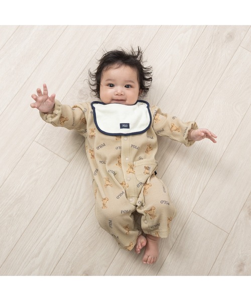 クマ ブランド ロゴ（ベビー用ロンパース、カバーオール）｜ベビー服